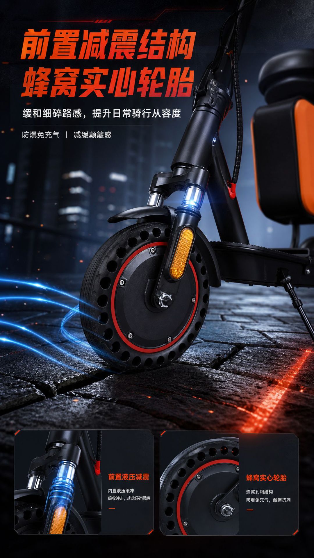 Cross-border electric scooter for urban commuting, student and adult scooter, outdoor riding folding scooter
