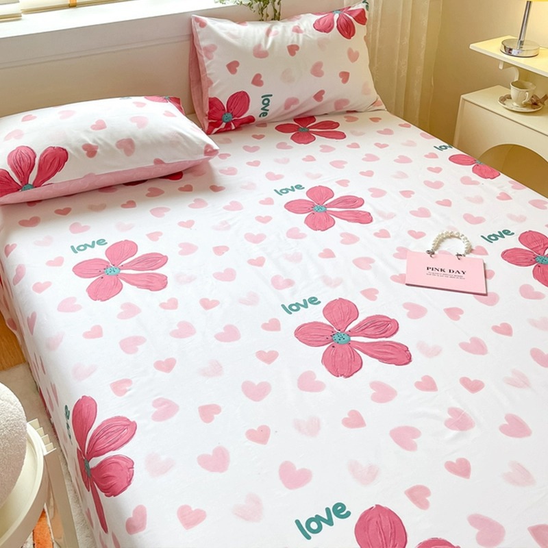 Sombrilla de cama de algodón pieza individual 100 ins de algodón puro estilo princesa verano individual dormitorio de estudiantes doble niños sábana kang individual