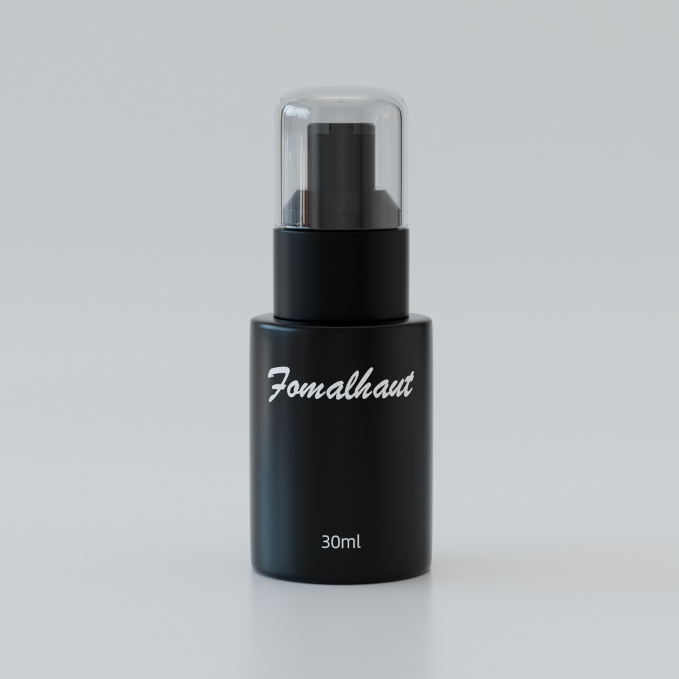 30ml磨砂黑色玻璃乳液泵瓶护肤品包装按压瓶