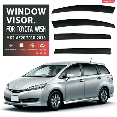 Rain shield Window Visor, Car Window - cross-border-precision-printing-toyota-wish-mk2-ae20-2010-2018-acrylic-glass-windshield-rain-guards-no-bright-trim