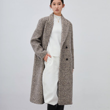J0C同款斑鸠灰羊毛大衣女23秋冬新款高级感阔版马海毛呢子外套