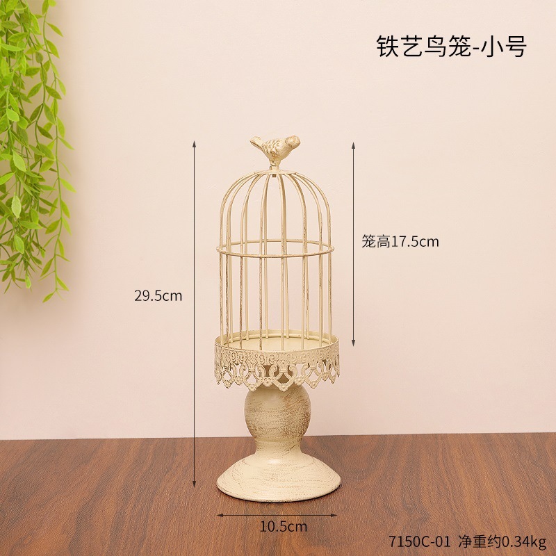 Vela de cumpleaños con luz de vela francesa medieval accesorios de decoración romántica casa retro luz de vela europea soporte de mesa de candelabro de hierro forjado