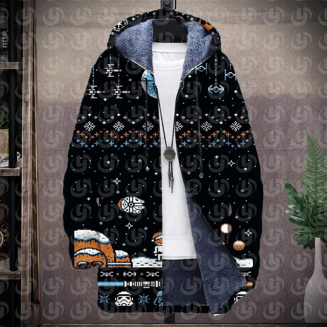 Transfronterizos otoño invierno chaqueta de hombre impresión digital 3D de Navidad chaqueta caliente de moda chaqueta de lujo ligera para hombres