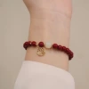 6mm cinnabar Hetian jade blessing#SZ507
