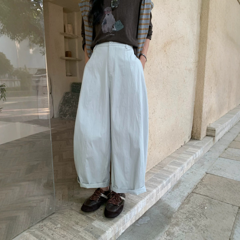 Qi'uan Designs 2026 Autumn New Lazy Style Fashionable Versatile Casual Cotton-Spandex Slimming Curved Pants 033 Qi'uan Designs 2026 Autumn New Lazy Style Fashionable Versatile Casual Cotton-Spandex Slimming Curved Pants 033