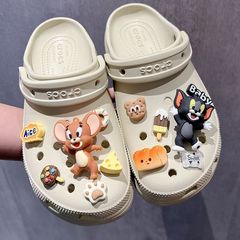 トムとジェリー下駄アクセサリー diy マリオ漫画靴花靴バックル下駄装飾靴バックル靴花