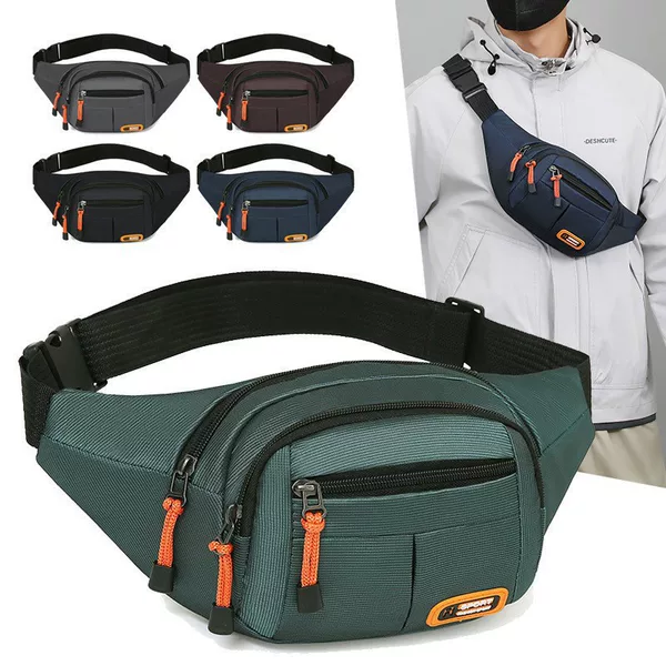 Thickened New Waist Bag Men's and Women's Large Capacity Water-repellent Crossbody Chest Bag Wear-resistant Portable Multi-functional Durable Mobile Phone Bag