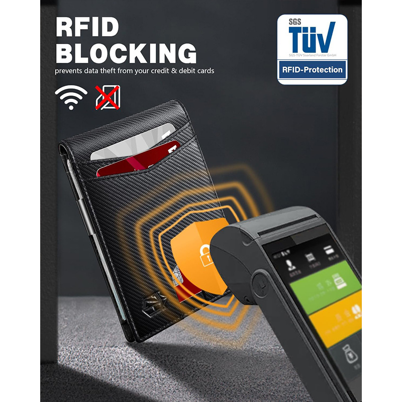 Amazon American Gold Clip Wholesale Paquete de tarjeta de cambio antirrobo posición de tarjeta múltiple apertura wallet primera capa billetera de piel de vaca personalizada