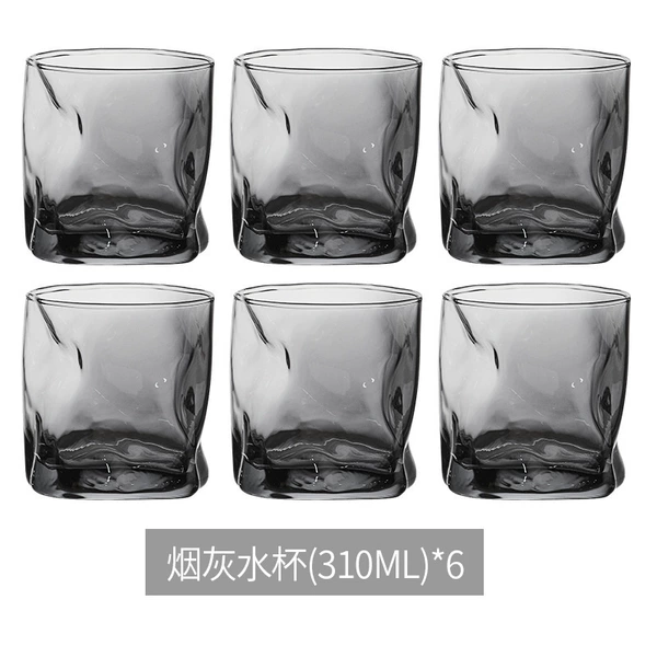 Smoke grey water cup 310ml*6 pack