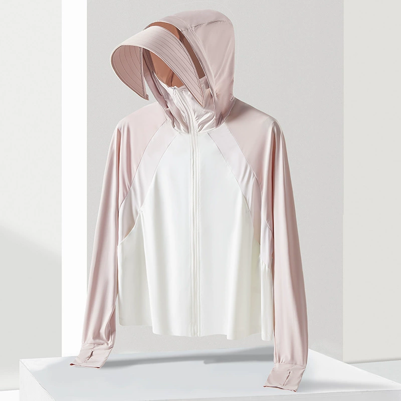 Летняя короткая солнцезащитная одежда для женщин UPF50+ с защитой от ультрафиолета, из ледяного шелка, дышащая, солнцезащитная накидка для женщин для активного отдыха