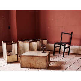 ins网红民宿等候餐椅设计师特色艺术创意个性9.5度倾斜拍照铁椅子
