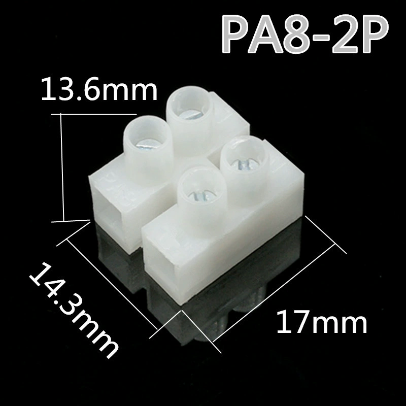 Клеммная колодка PA8-2P, двухпиновая проводка, двухпиновая колона проводки, колодка соединителя