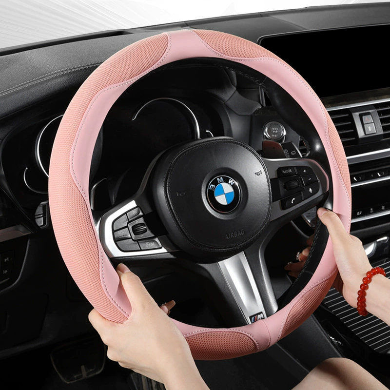 Автомобильный руль крышка летняя ледяная шелка ультратонкая нескользящая всасывающая пота 2024 года универсальный чехол для украшения женщины