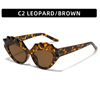 Fashionable sunglasses, trend glasses solar-powered, European style, 2022 collection, cat's eye