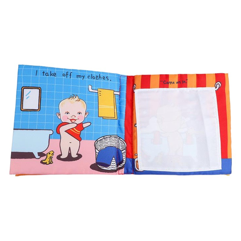Libro de tela de bebé Baño de tela de la educación temprana lágrible lavable mordisco libro 0-1 años de edad juguete
