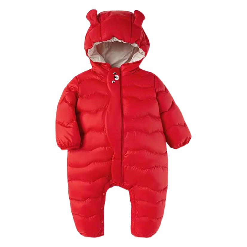 2025 Aiji Bear Baby Jumpsuit down Jacket Boys' Clothing New Style Girls' Winter Romper Warm Clothing
