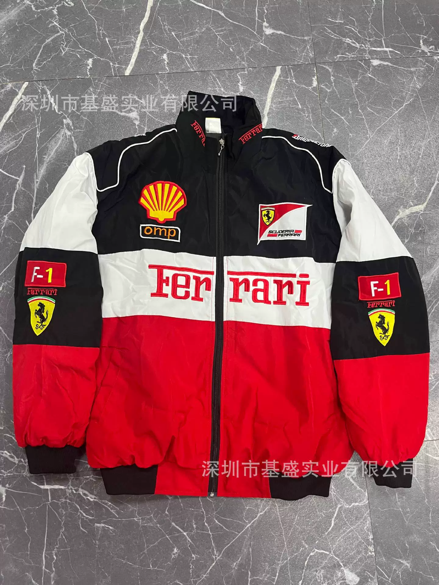 Racing Winter Down Jacket, Custom Embroidered Jacket, Insulated Jersey, Multiple Sizes