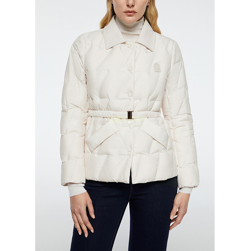 [Lr Order] Sheepskin Shirt-Style Lightweight down Jacket for Women 2025 New Autumn and Winter 85 Goose down Slim Jacket