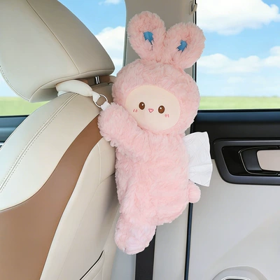 cover cartoon creative decoration, Car tissue box/set - wall-mounted-tissue-box-little-pink-rabbit