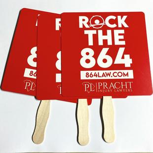 Rock Band Paper Fan Custom Wooden Handle Fan Bamboo Handle Fan Single Handle Fan Long Handle Fan Custom Colorful Double-Sided Printing Paper