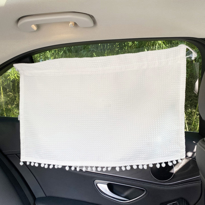 Qìchē – Car curtains Sunshade Side Curtain - suction-cup-pure-white-rear-window