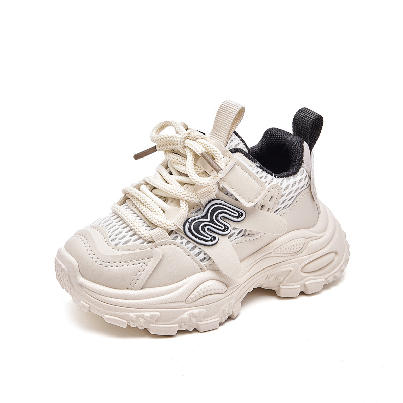 Zapatos deportivos infantiles de primavera de 2026 zapatos deportivos transpirables de malla para niños y niñas, zapatos casuales de moda para padres