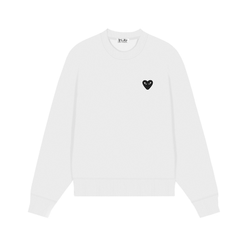 Comme des Garcons川久PLAY刺绣爱心秋冬季长袖圆领毛圈卫衣 男女|undefined