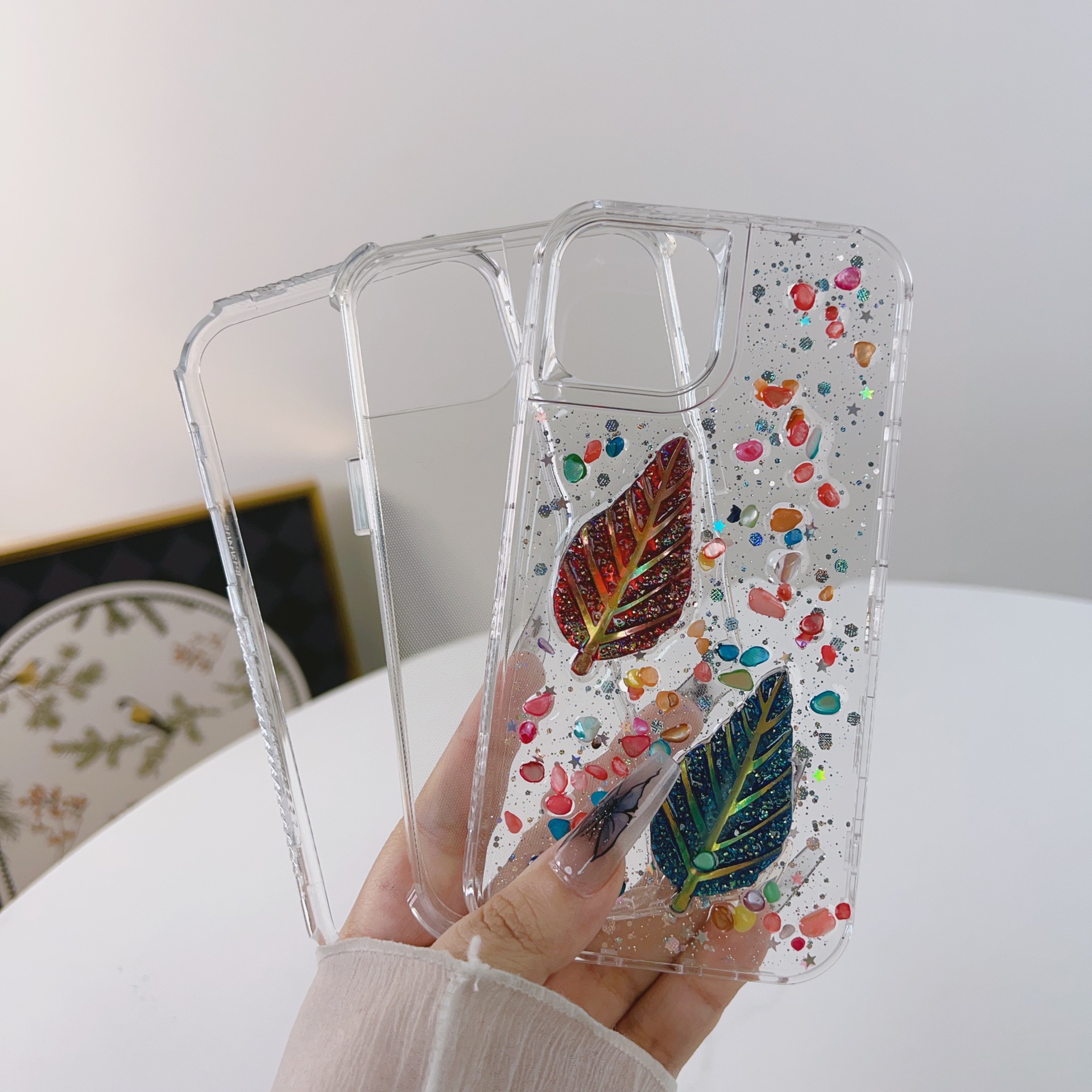 清新彩色树叶适用ZTE BALDE A35立体配件滴胶AXON 60 Lite手机壳