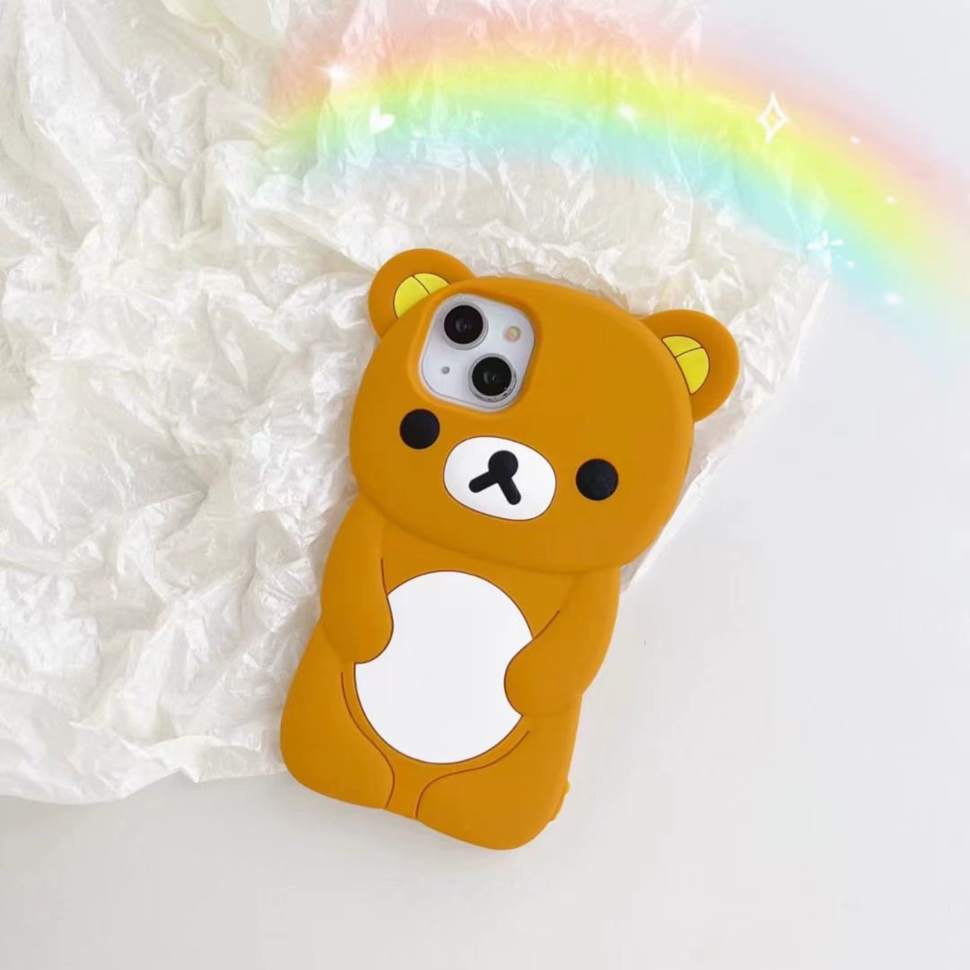 Яблоко, мультяшная симпатичная трехмерная совместимая с iPhone 16, iPhone14 Pro, чехол для телефона, iPhone, 14, защита от падений