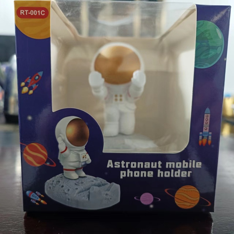 かわいい宇宙飛行士フィギュア宇宙飛行士携帯電話ホルダークリエイティブギフトデスクトップ装飾工芸品宇宙飛行士の装飾品|undefined