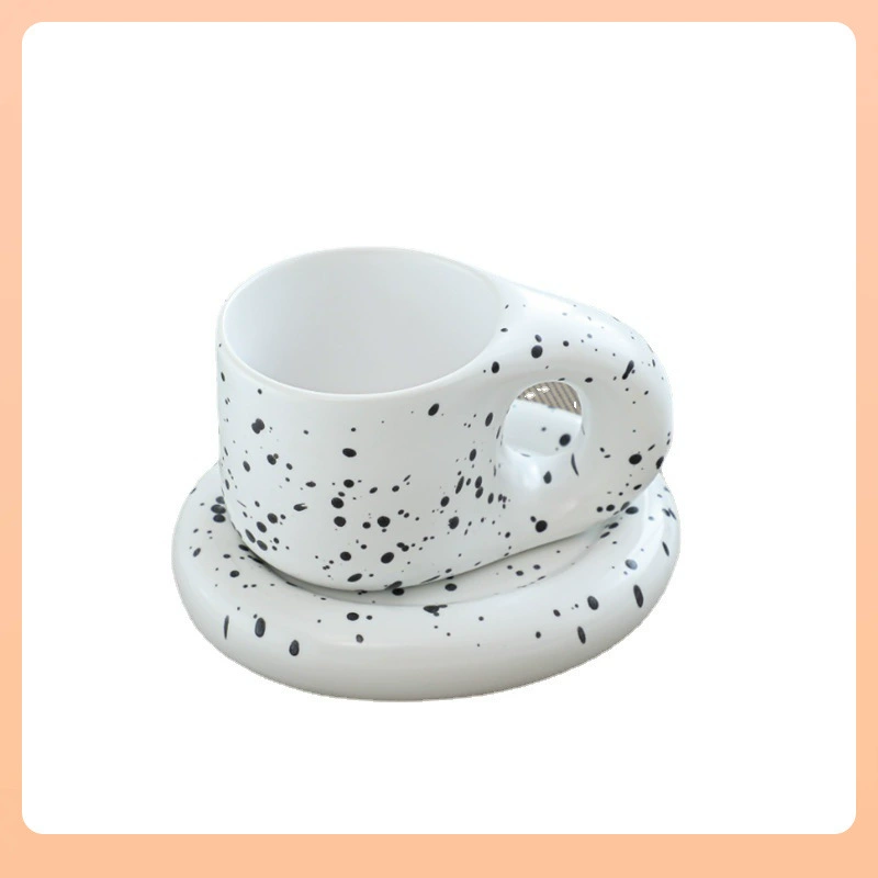 Керамическая кружка Wind Fat Big Handle Cup Ins Breakfast Coffee Cup Klein Blue Cute Fat Ceramic