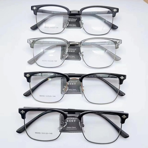 Fashionable oval eyebrow glasses frame for men, fashionable business glasses frame, Xiaohongshu hot selling same style eyebrow glasses for myopia