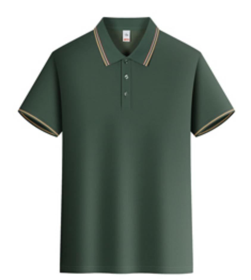 2025 verano fresco, transpirable, ligero, lujo, fragancia, algodón de imitación, solapa de color sólido, camisa POLO en vivo, camiseta de manga corta