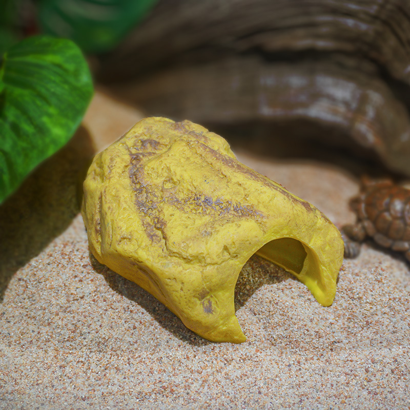 Acuario decoración real roca escondite Mesa pecera paisajismo resina artesanía roca escondite agujero árbol agujero tortuga Mesa