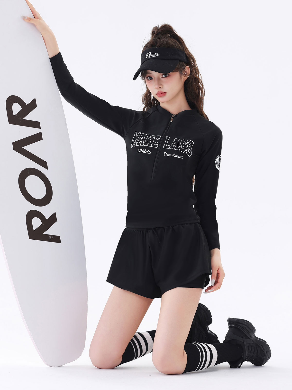 Trajes de baño de mujeres conservadoras divididas cubren el abdomen para adelgazar el verano 2024 nuevo estilo explosivo de manga larga protector solar trajes de baño de spa de gran tamaño