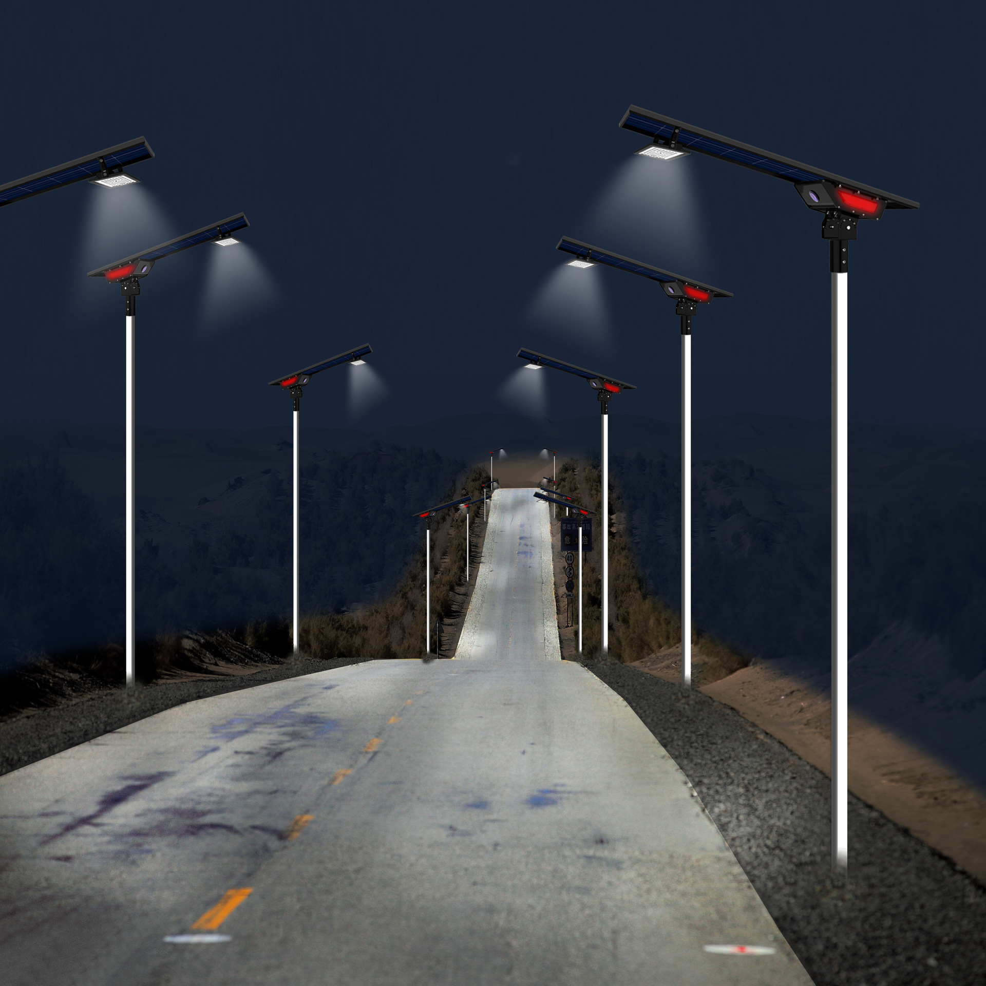 Outdoor waterproof solar lamps and lanterns integration 100w