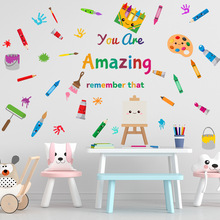 ��ɫӢ�ı���ǽ��ֽ��ͯ�����׶�԰�༶�Ļ�ǽ��־ǽֽ��ճ���Ƴ�