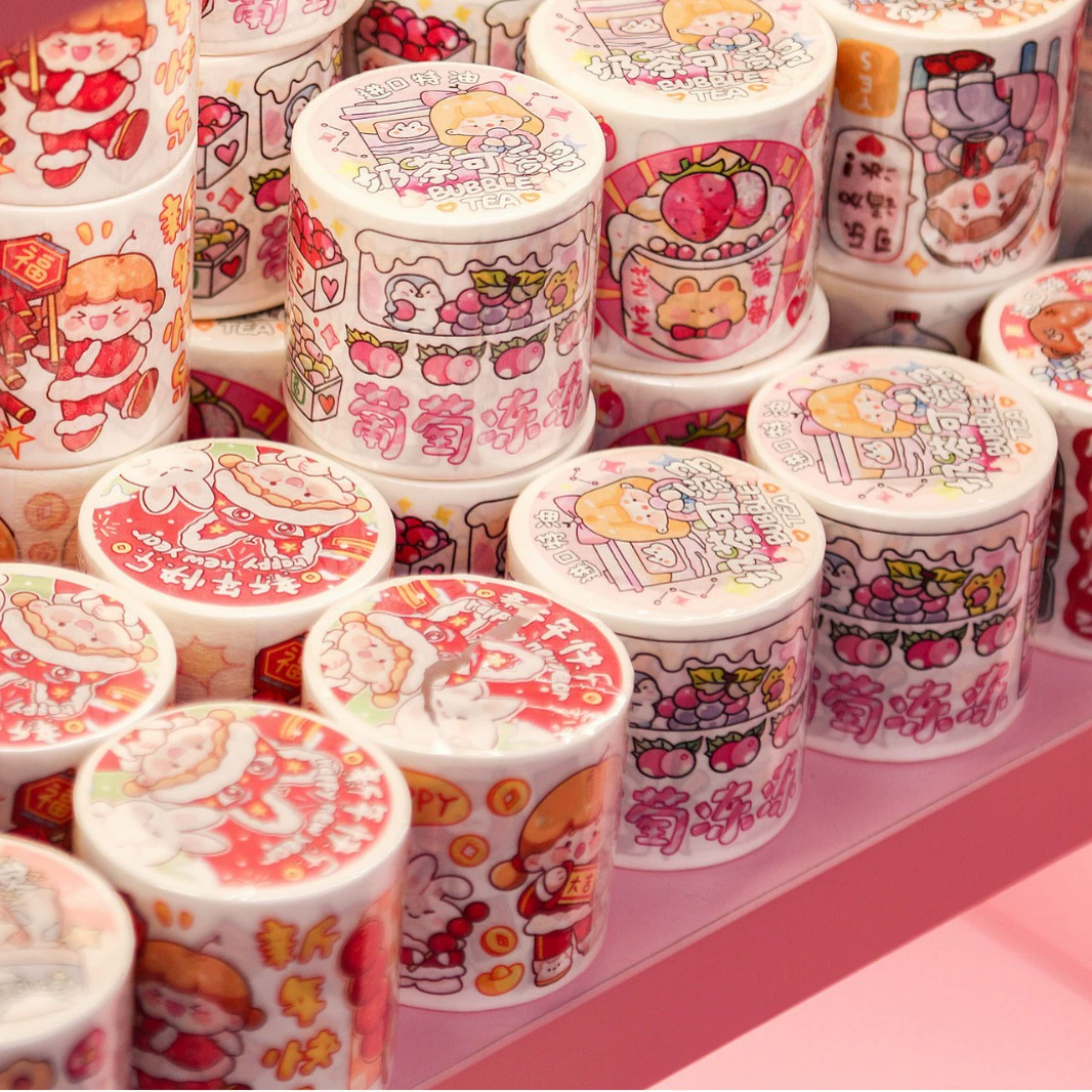 2m Cartoon Food Street Washi Tape – Creative DIY Sticker for Scrapbooking by Brand Xinqi Xin