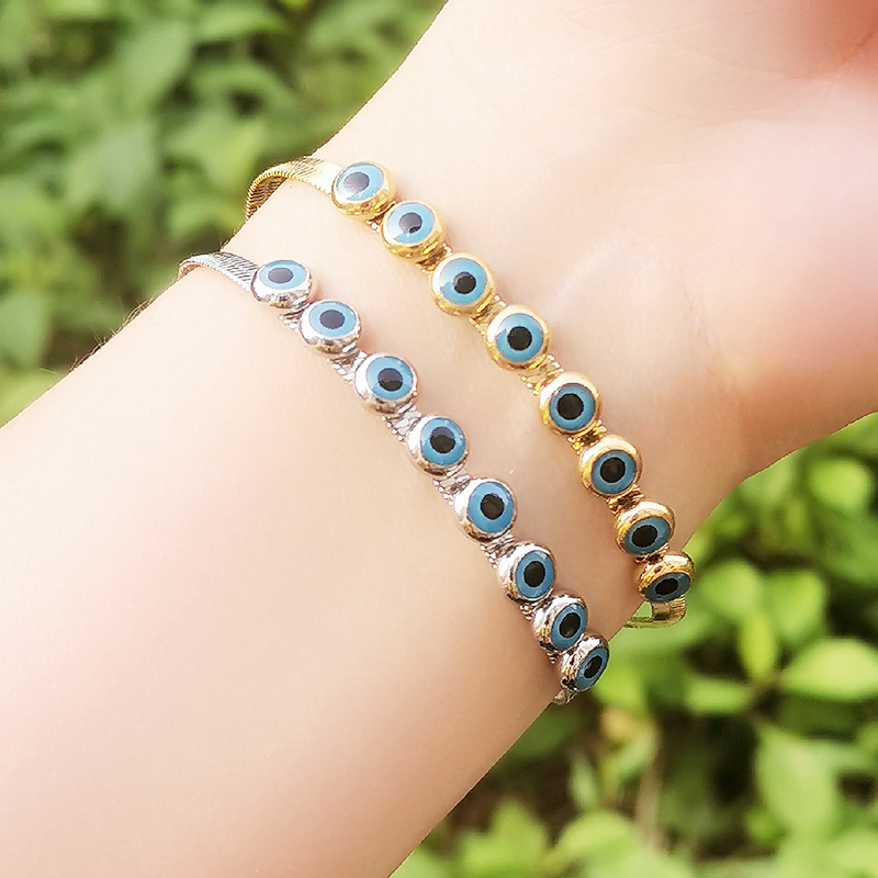 Simple Style Eye Titanium Steel Bracelets 1 Piece