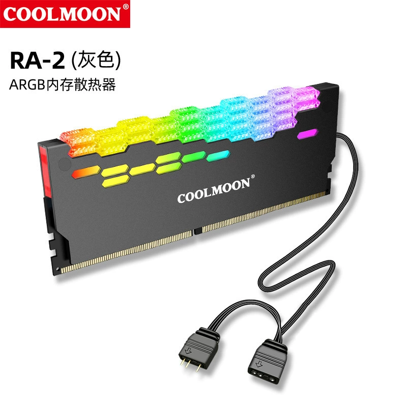 COOLMOON Longjia RA-2 радиатор для памяти 5V с синхронизацией Shengguang ARGB для настольной планки памяти, корпус-жилетка
