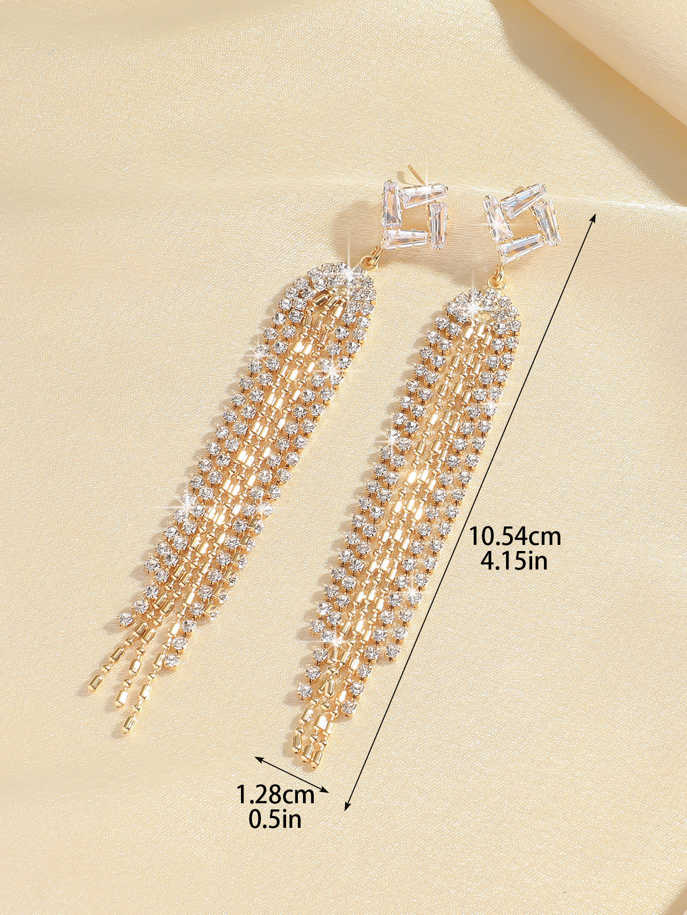 orecchini lunghi con nappe e strass in zircone super flash di alta qualità per le donne, orecchini alla moda dal temperamento_voghion.com