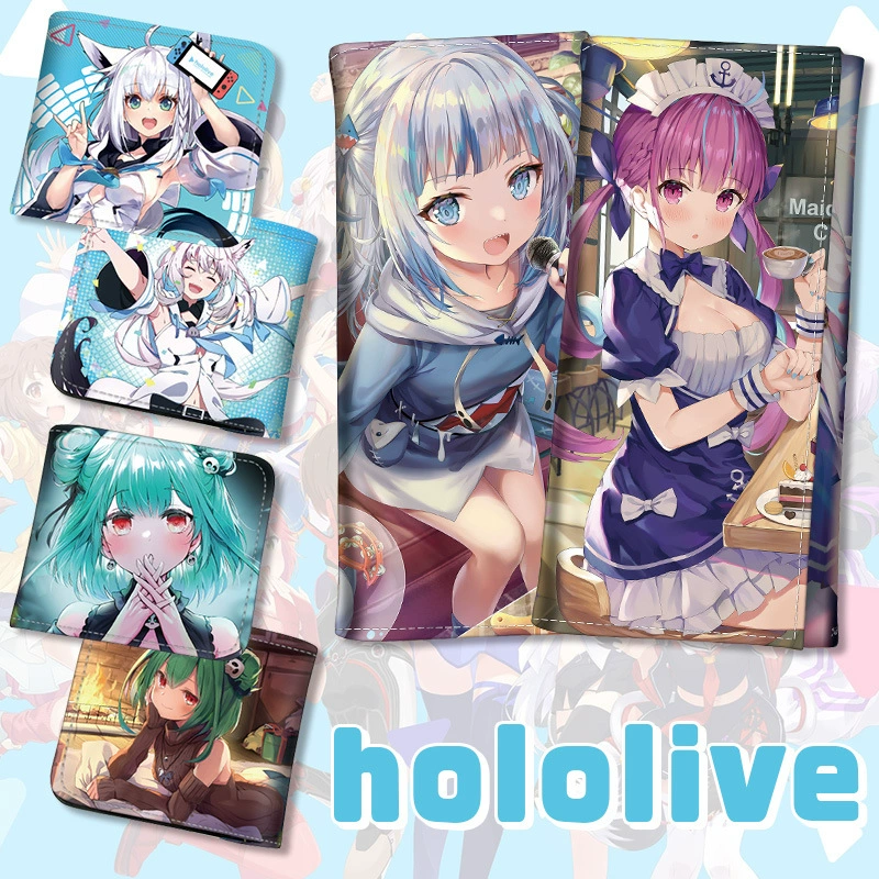 Кошелек Hololive виртуальный якорь денежная клипса Гуру белый ветер снег на Акуа vtober аниме периферия