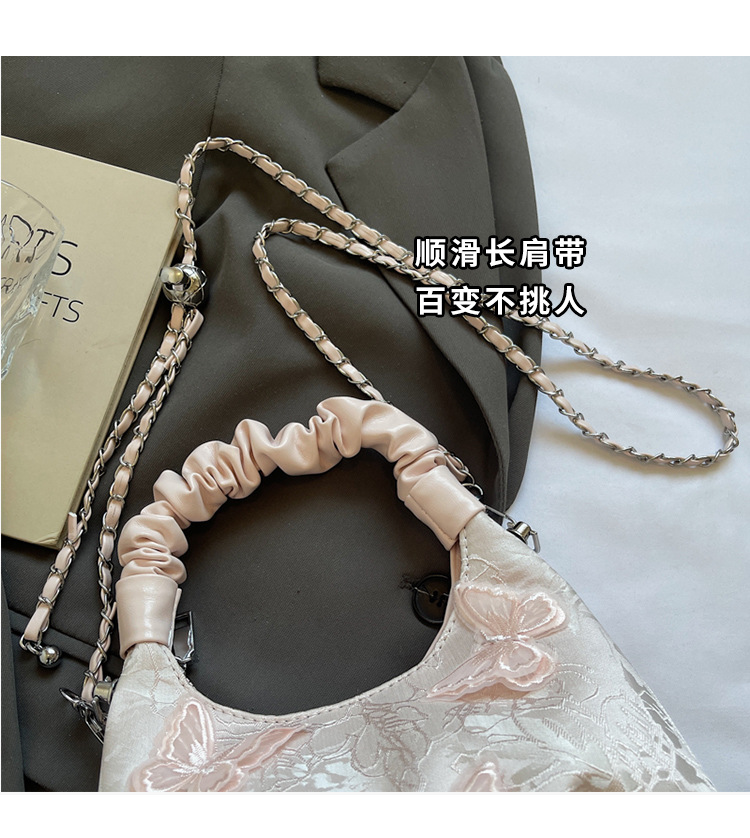 New Chinese-style embroidered bag for women, 2025 new summer commuting crossbody bag, niche ancient-style hand-held bucket bag Specification drawing
