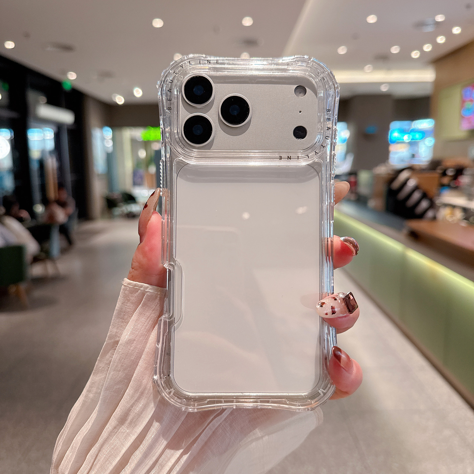 Comercio exterior transfronterizo de América del Sur para iPhone 17 Pro Max cintura 3 en 1 caso de teléfono móvil transparente del mismo color