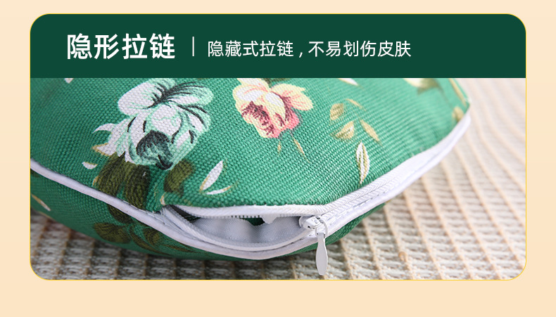 Mugwort Neck Support Pillow Ai Ye Cervical Bone Pillow Warm Moxibustion Style Cushion for Neck Care and Relaxation in use