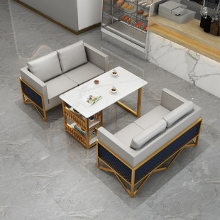 Sales Office Office Negotiation Sofa Bar Billiard Room Viewing Sofa Booth Business Club Beauty Salon Tables and Chairs