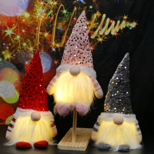 Christmas Decoration Doll Christmas Lighted Gnome Doll Rudolph Christmas Gift Luminous Faceless Doll