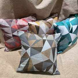 抽象鱼树叶提花抱枕复古艺术沙发靠垫设计感靠枕床头抱枕套批发