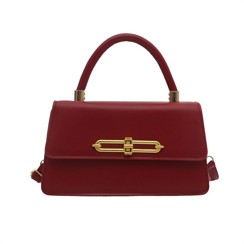 Nicho francés bolso bajo la axila para mujeres 2025 nuevo bolso cuadrado de textura personalidad bloqueo de moda mochila de hombro