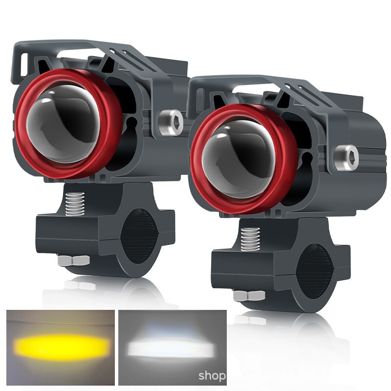 M6 ビッグフェイス猫オートバイ LED 強力なライト超高輝度舗装ライトレンズ補助ライト電気自動車外部ヘッドライト|undefined